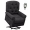 Black Polyester Power Lift Recliner Chair with Motorized Lift and Adjustable Positions